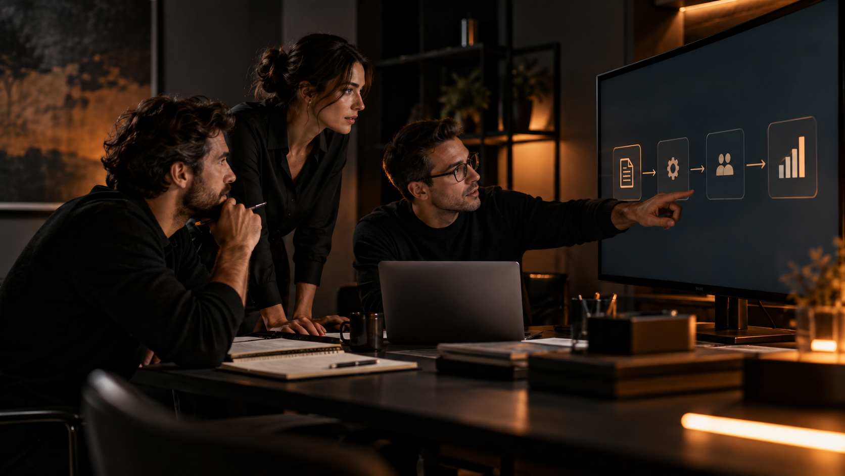 Team launching a sales workflow